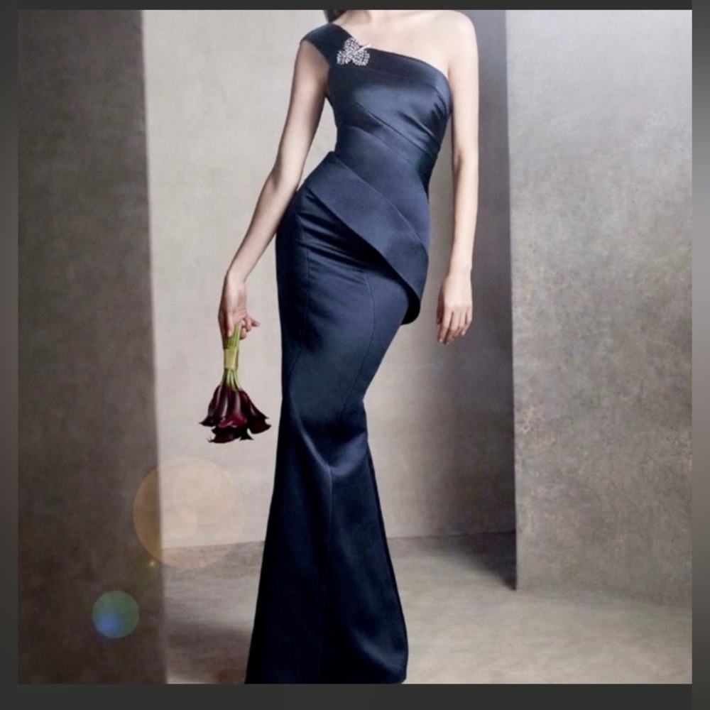 White by Vera Wang Maxi Cocktail Dress